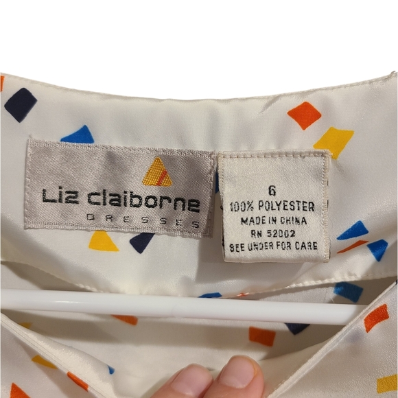 Vintage Liz Claiborne Confetti Petal Sleeve Dress - Picture 5 of 10